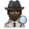 Man Detective- Dark Skin Tone emoji on LG